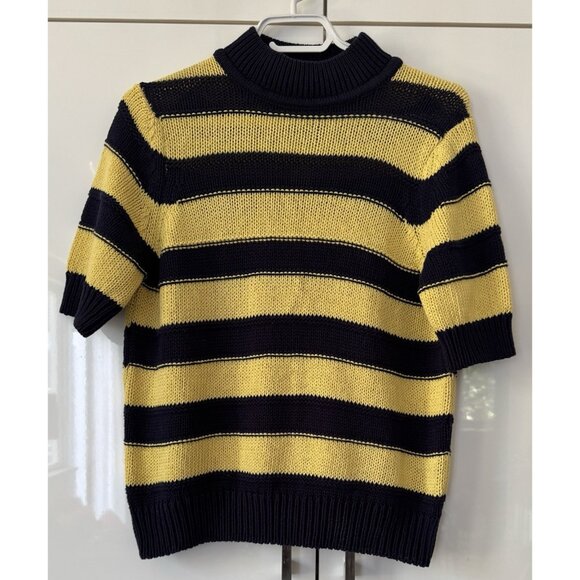 NWT Size 2X - Anthro Striped Cotton Sweater Tee Made in Italy (NWT US$ 118) - Picture 6 of 16